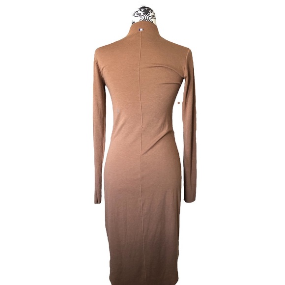 Kit and Ace Brown Mock-neck Long-Sleeve Wool-blend Sweater Dress - Picture 10 of 16